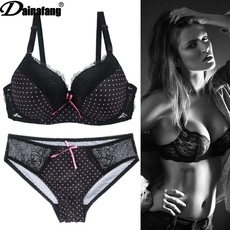 2021 New Large Size Back Shaping Bra Set Printed Sexy Women Lace French Underwear Suit Cross-Border Hot
