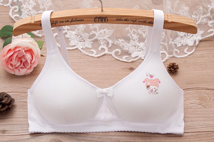 Sexy thin model cup girls bra without underwire cute pure cotton high school students underwear small bra set Sexy thin model cup girls bra without underwire cute pure cotton high school students underwear small bra set
