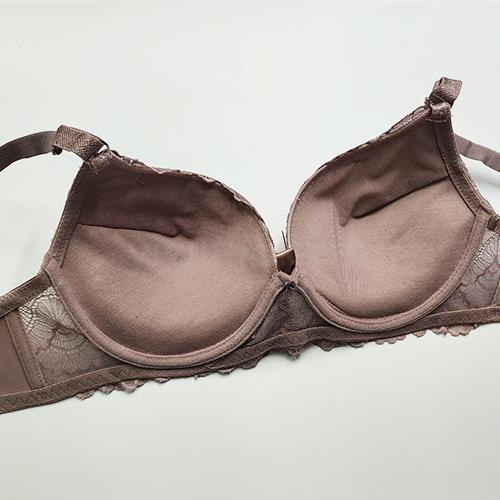 European and American Ladies&#039; bra set with thick PADDED push-up Bra floral embroidery large size 42-52 D cups