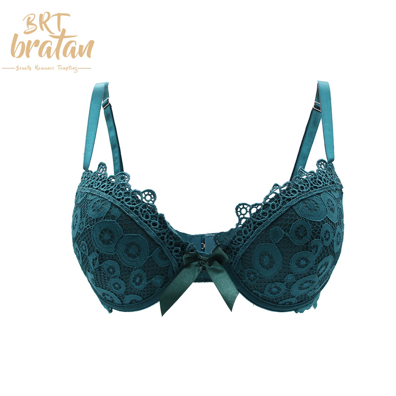Two pcs bra set with luxurious and sexy high-end embroidery lace beauty bra and panty set