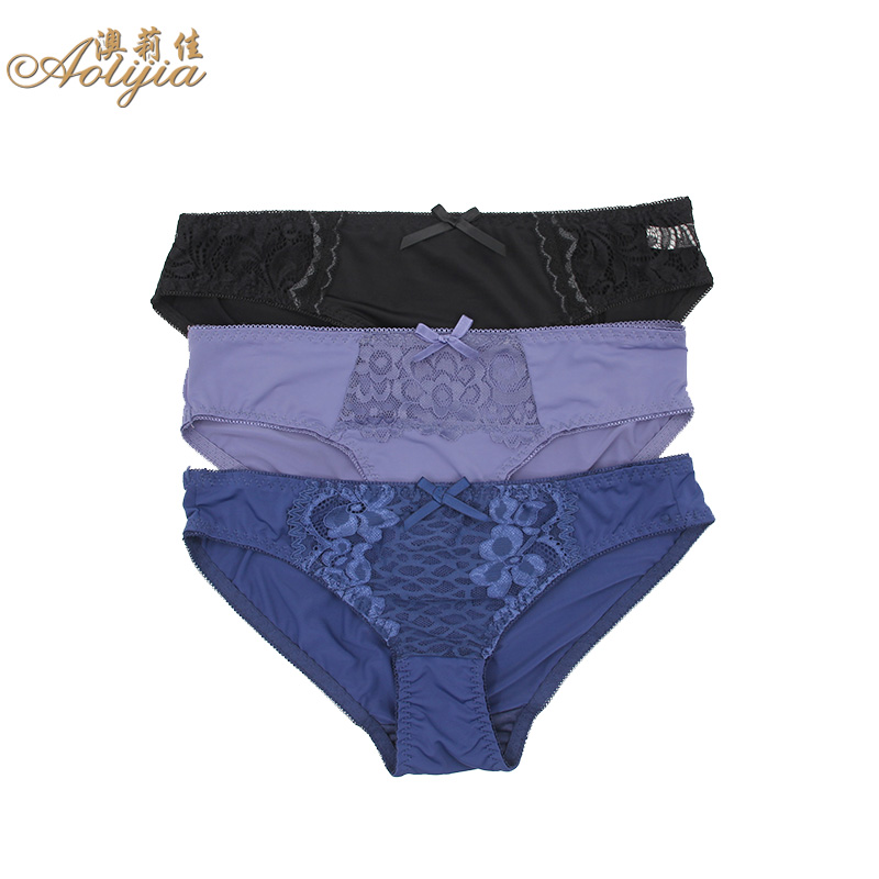 Aolijia high-end lace design nylon high stretch European and American foreign trade bra set spot order