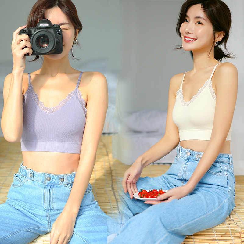 Seamless movement adjustment Seamless bra bra bra underwear without underwire sleep elastic lace back clasp Ladies underwear wholesale