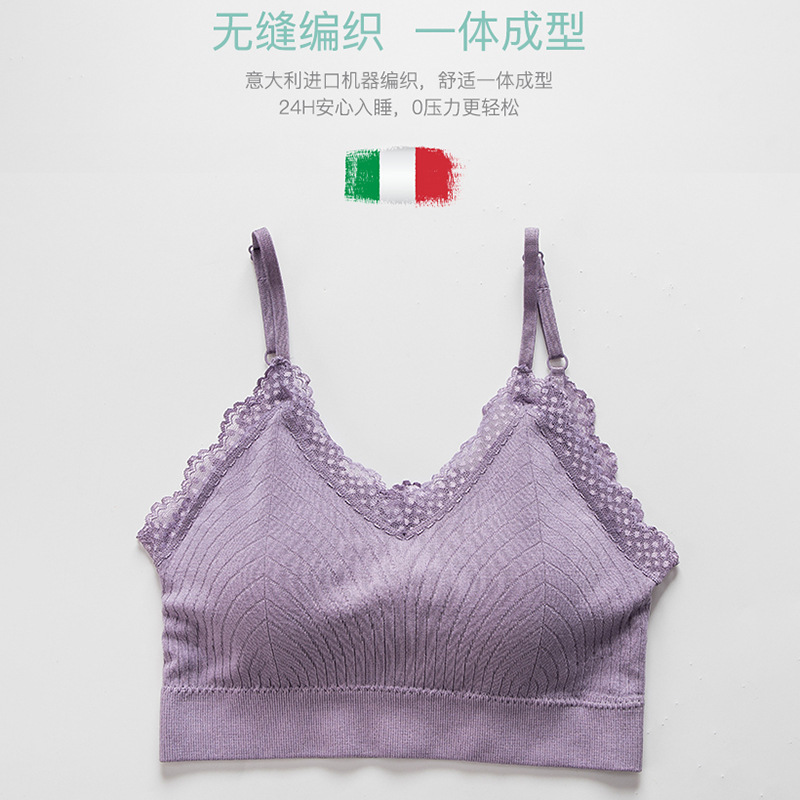 Seamless movement adjustment Seamless bra bra bra underwear without underwire sleep elastic lace back clasp Ladies underwear wholesale