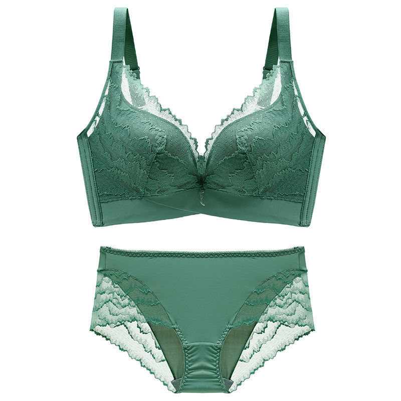 Lace Sexy Push up Comfortable Wireless Push up Bra Type Anti-Sagging Breast Holding Adjustable Seamless Bra