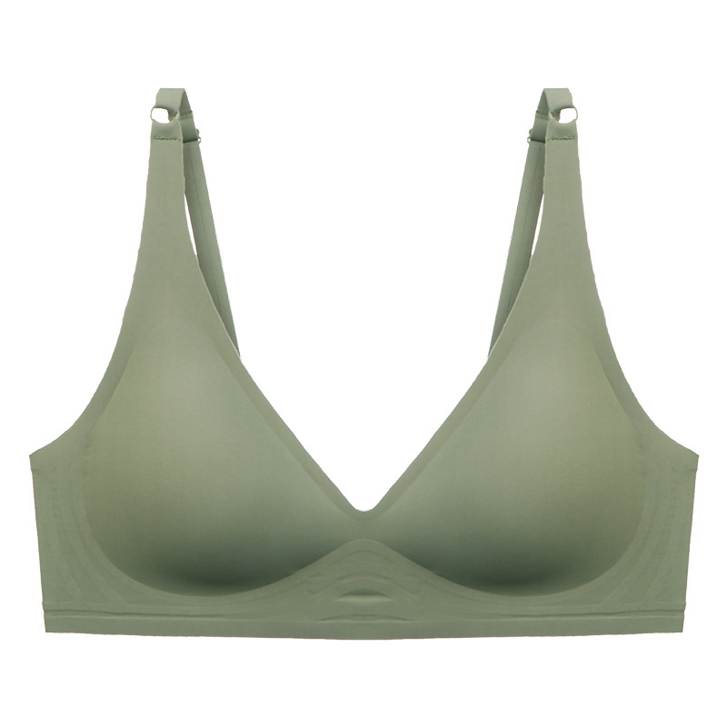 Underwear for Women Wireless Thin Small Chest Push up Zero-Sense Adjustable Invisible Seamless Bra Skin Jelly Underwear
