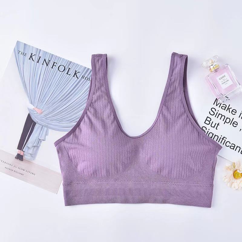 New Chest wraps with large U Thread PSILamol Cotton Sport Vest Seamless Bra Integrated sponge sleep Wipe