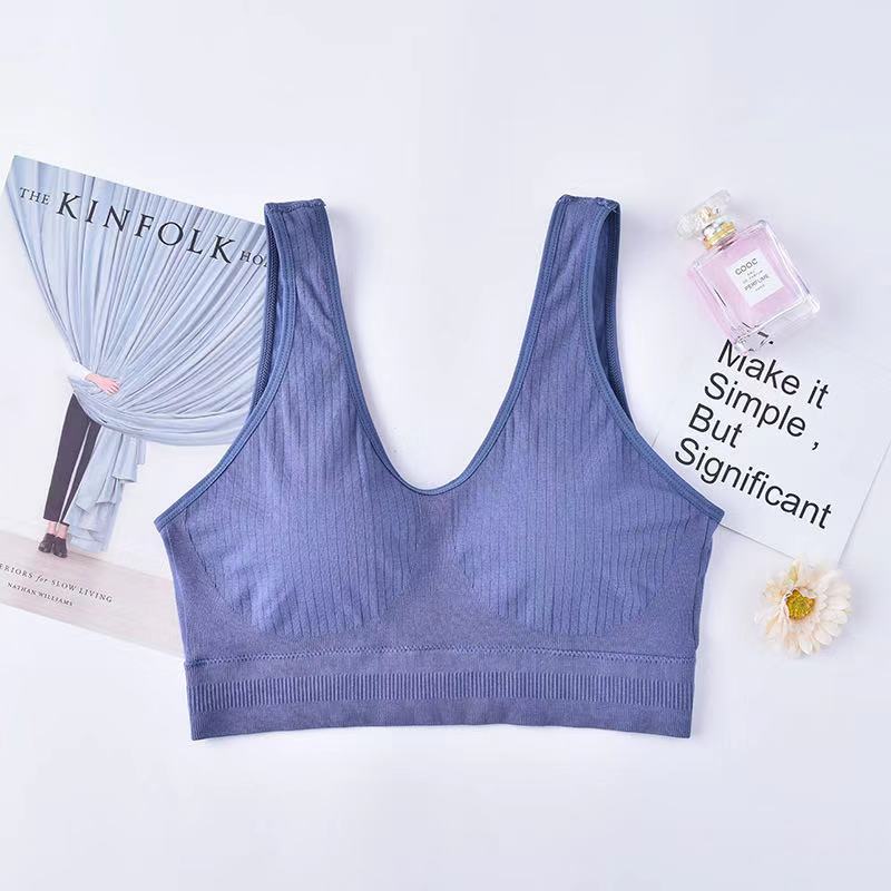 New Chest wraps with large U Thread PSILamol Cotton Sport Vest Seamless Bra Integrated sponge sleep Wipe