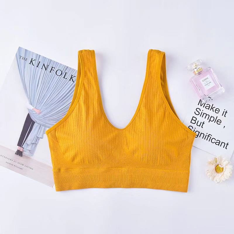 New Chest wraps with large U Thread PSILamol Cotton Sport Vest Seamless Bra Integrated sponge sleep Wipe