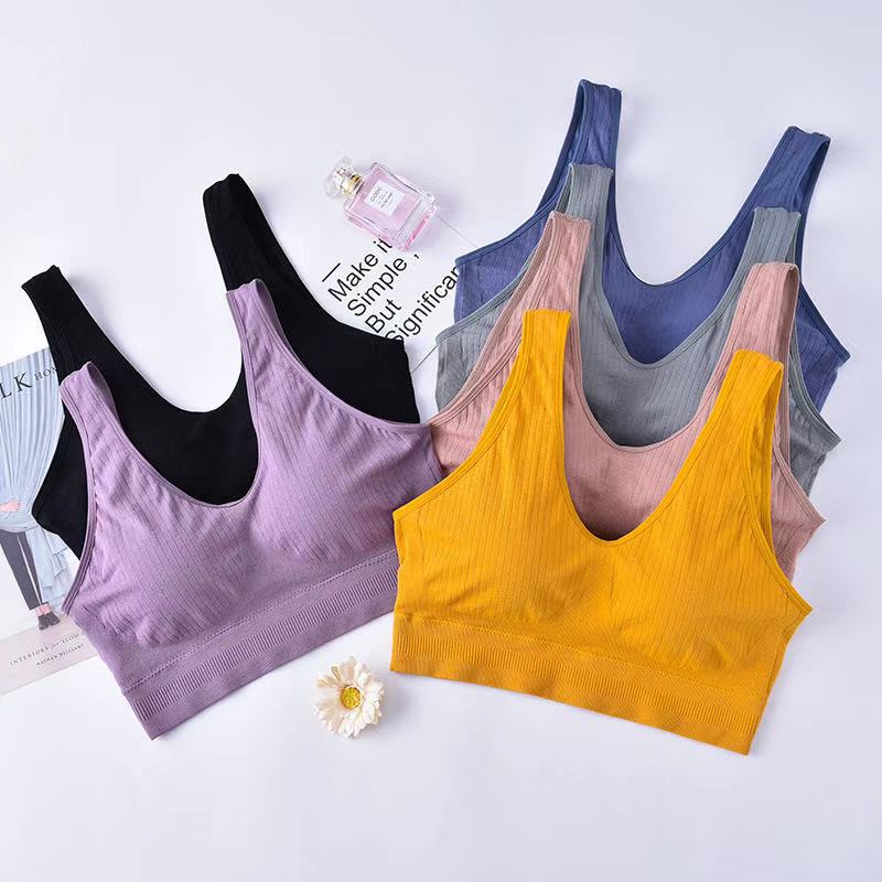 New Chest wraps with large U Thread PSILamol Cotton Sport Vest Seamless Bra Integrated sponge sleep Wipe