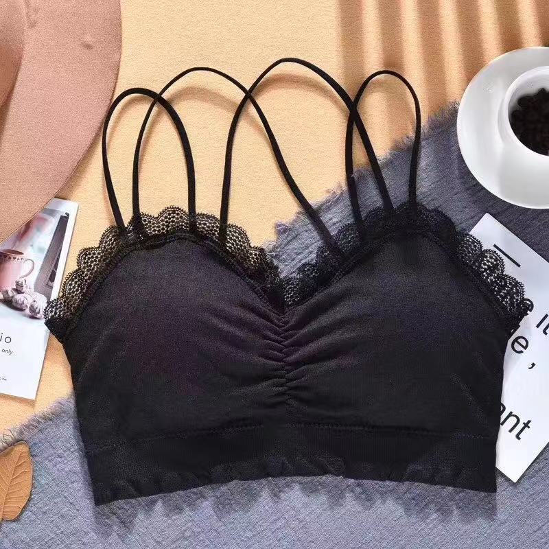 Factory Direct hot Style Seamless Bra Wrap bra Lace cross back top without underwire Comfortable Vest