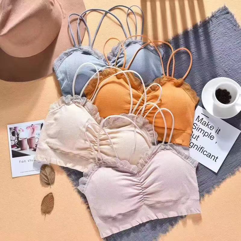 Factory Direct hot Style Seamless Bra Wrap bra Lace cross back top without underwire Comfortable Vest Factory Direct hot Style Seamless Bra Wrap bra Lace cross back top without underwire Comfortable Vest