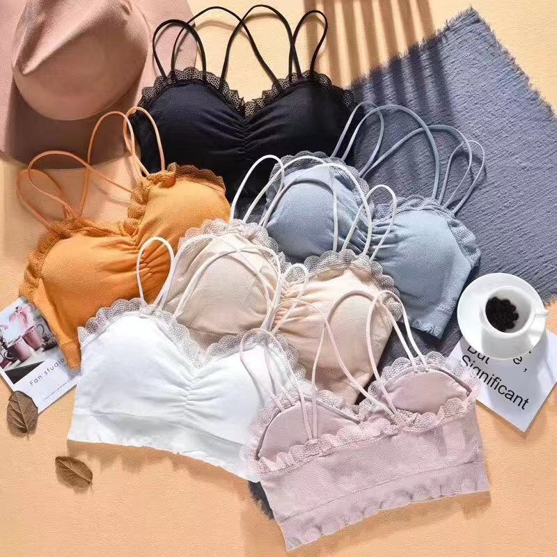 Factory Direct hot Style Seamless Bra Wrap bra Lace cross back top without underwire Comfortable Vest Factory Direct hot Style Seamless Bra Wrap bra Lace cross back top without underwire Comfortable Vest
