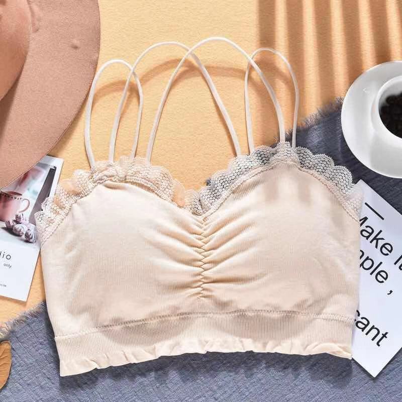 Factory Direct hot Style Seamless Bra Wrap bra Lace cross back top without underwire Comfortable Vest Factory Direct hot Style Seamless Bra Wrap bra Lace cross back top without underwire Comfortable Vest
