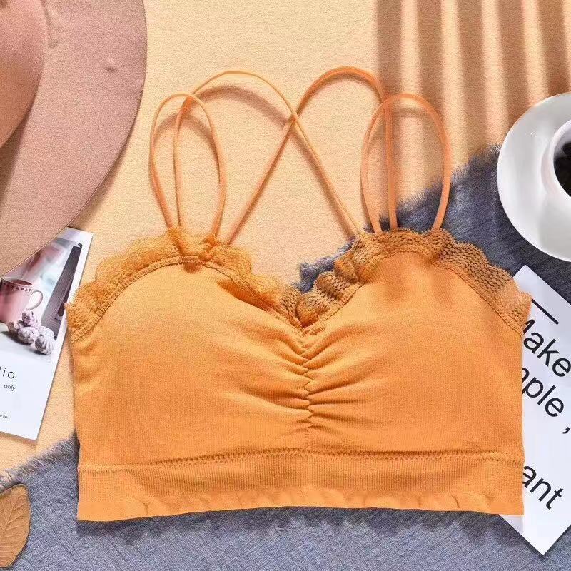 Factory Direct hot Style Seamless Bra Wrap bra Lace cross back top without underwire Comfortable Vest Factory Direct hot Style Seamless Bra Wrap bra Lace cross back top without underwire Comfortable Vest