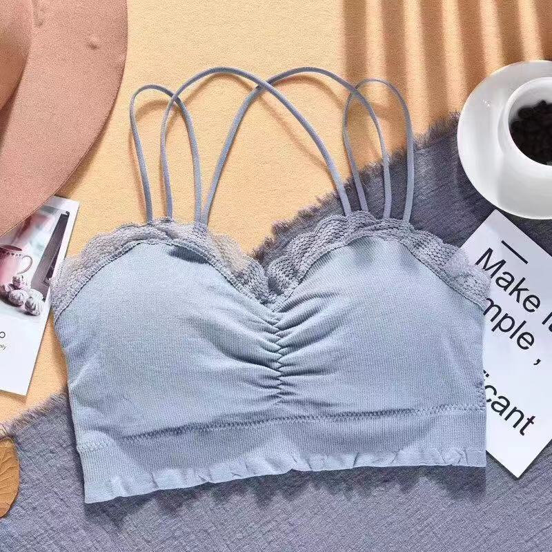 Factory Direct hot Style Seamless Bra Wrap bra Lace cross back top without underwire Comfortable Vest Factory Direct hot Style Seamless Bra Wrap bra Lace cross back top without underwire Comfortable Vest