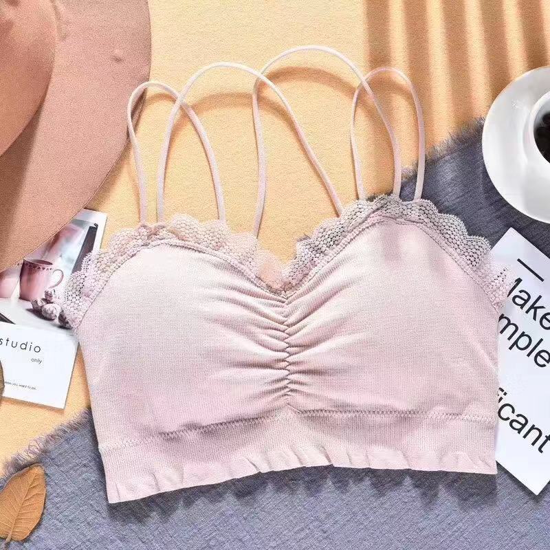 Factory Direct hot Style Seamless Bra Wrap bra Lace cross back top without underwire Comfortable Vest Factory Direct hot Style Seamless Bra Wrap bra Lace cross back top without underwire Comfortable Vest