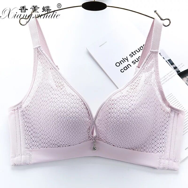 Quality sewing technology series spring/summer 2019 new fashion lace seamless bra small chest thickening gathered
