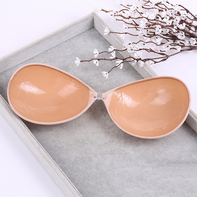 Invisible bra y smooth cup seamless bra Invisible underwear securing wedding dress silicone breast paste wholesale