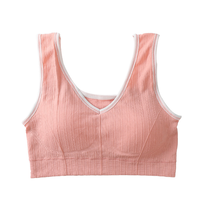 Korean Vest 2.0 Girl Tube Top Seamless Bra Graphene Lining Anti-Wardrobe Malfunction Base Yoga Sports Bra