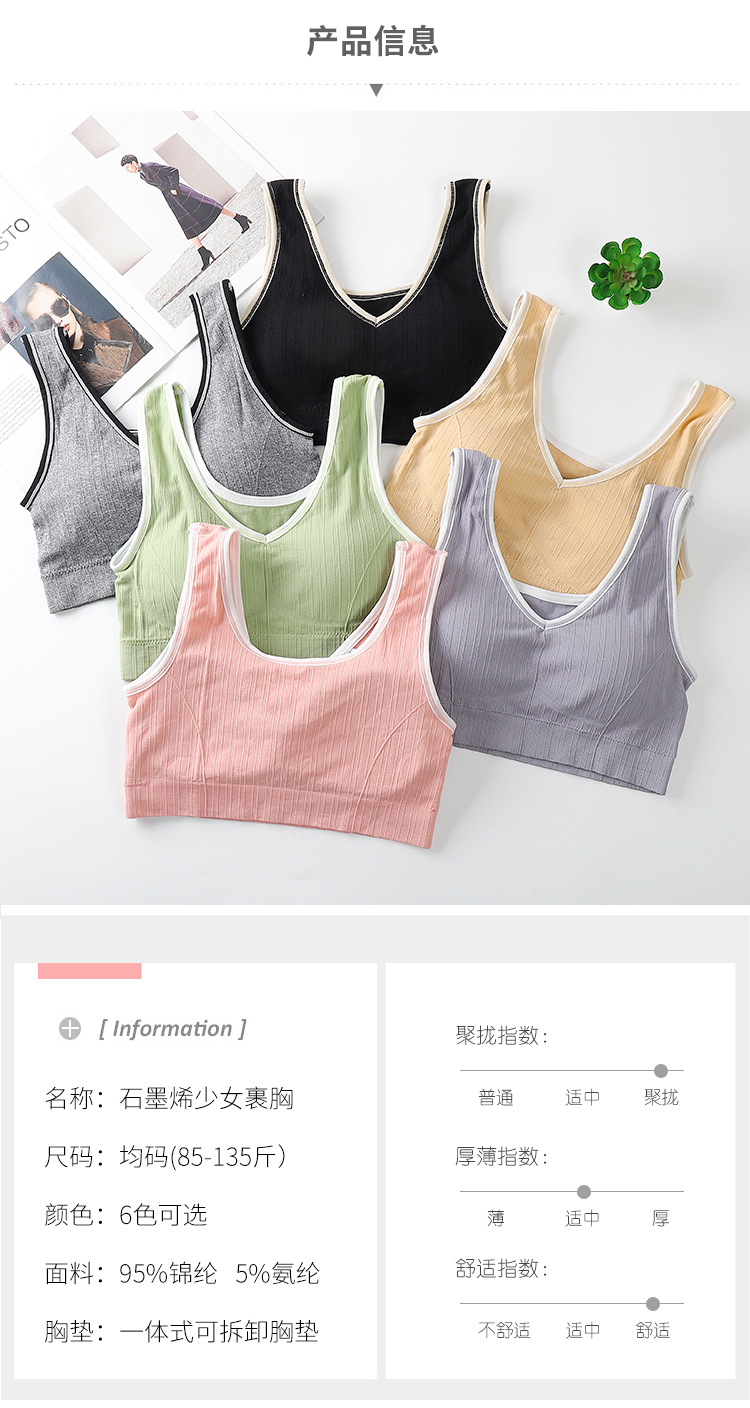 Korean Vest 2.0 Girl Tube Top Seamless Bra Graphene Lining Anti-Wardrobe Malfunction Base Yoga Sports Bra Korean Vest 2.0 Girl Tube Top Seamless Bra Graphene Lining Anti-Wardrobe Malfunction Base Yoga Sports Bra