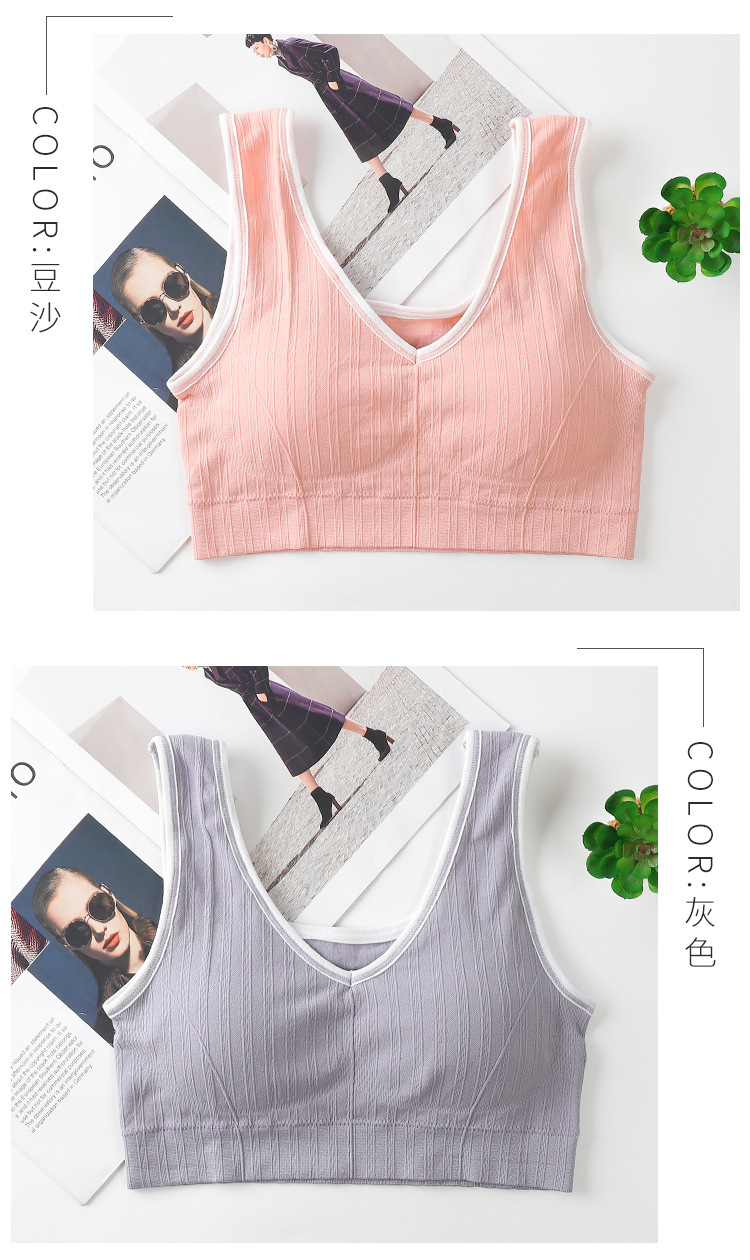 Korean Vest 2.0 Girl Tube Top Seamless Bra Graphene Lining Anti-Wardrobe Malfunction Base Yoga Sports Bra Korean Vest 2.0 Girl Tube Top Seamless Bra Graphene Lining Anti-Wardrobe Malfunction Base Yoga Sports Bra