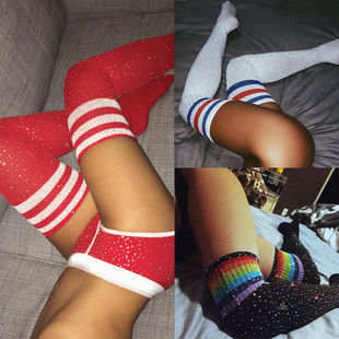 Kid's Socks Hot Drilling Fishnet Stockings Fashion with Diamond Stockings Hollow Stockings