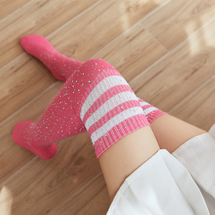Kid's Socks Hot Drilling Fishnet Stockings Fashion with Diamond Stockings Hollow Stockings