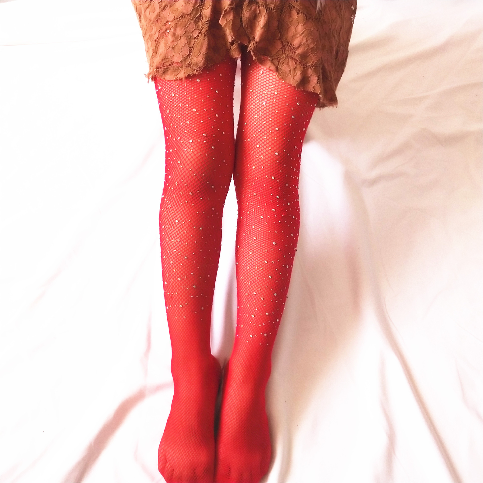 Kid's Socks Hot Drilling Fishnet Stockings Fashion with Diamond Stockings Hollow Stockings