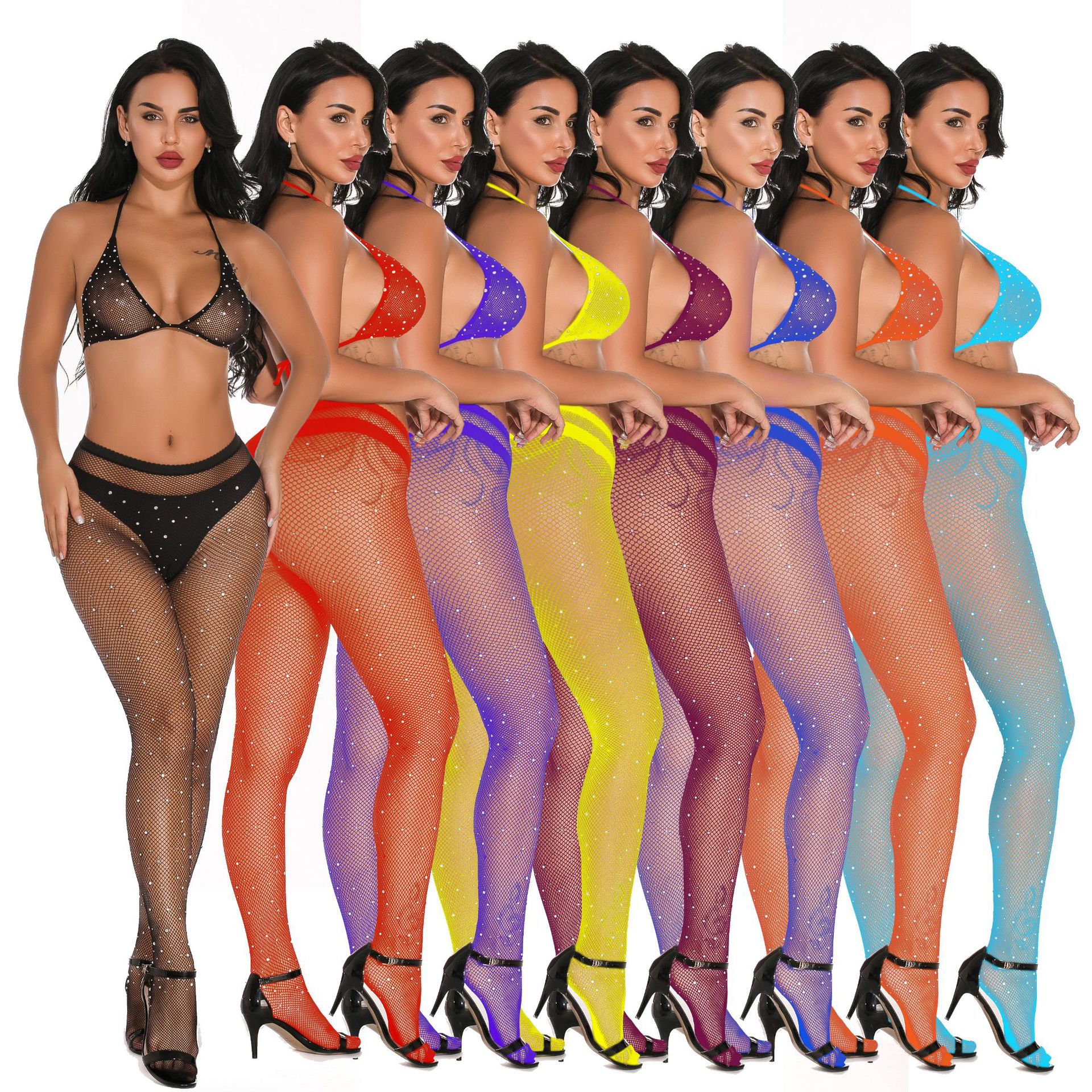 Hot Selling Sexy Stockings Hot Drilling Fishnet Leggings Starry Colorful Crystals Bottoming Pantyhose Mesh Stockings W28 Hot Selling Sexy Stockings Hot Drilling Fishnet Leggings Starry Colorful Crystals Bottoming Pantyhose Mesh Stockings W28