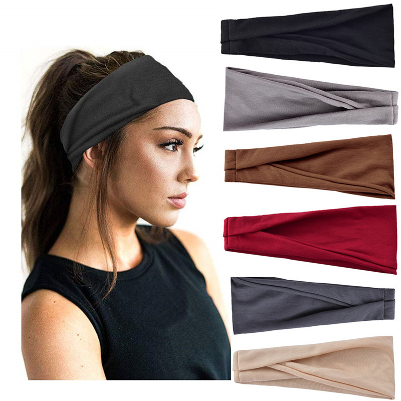 European and American New Exercise Hair Band Men&#039;s and Women&#039;s Workout Sweat Headscarf Women&#039;s   fabric heat press