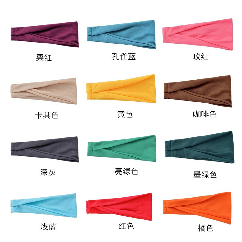 European and American New Exercise Hair Band Men's and Women's Workout Sweat Headscarf Women's fabric heat press European and American New Exercise Hair Band Men's and Women's Workout Sweat Headscarf Women's fabric heat press
