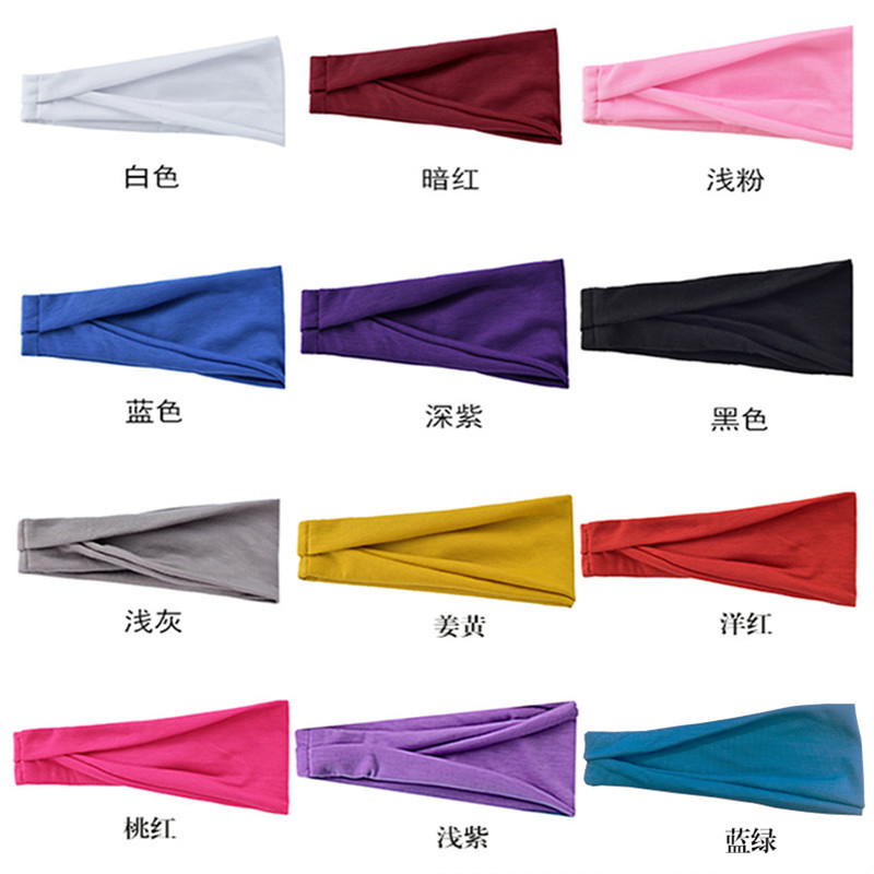 European and American New Exercise Hair Band Men's and Women's Workout Sweat Headscarf Women's fabric heat press European and American New Exercise Hair Band Men's and Women's Workout Sweat Headscarf Women's fabric heat press