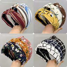 Wide Brim Hair Band Korean Style Internet Celebrity Cross Lace Retro Simple Ins Adult Hair fabric heat press Wide Brim Hair Band Korean Style Internet Celebrity Cross Lace Retro Simple Ins Adult Hair fabric heat press