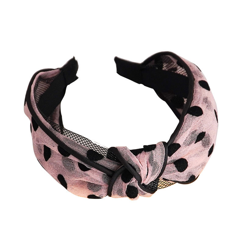 Wide Brim Hair Band Korean Style Internet Celebrity Cross Lace Retro Simple Ins Adult Hair fabric heat press