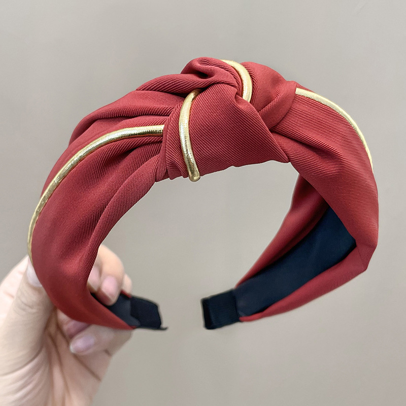 Wide Brim Hair Band Korean Style Internet Celebrity Cross Lace Retro Simple Ins Adult Hair fabric heat press Wide Brim Hair Band Korean Style Internet Celebrity Cross Lace Retro Simple Ins Adult Hair fabric heat press