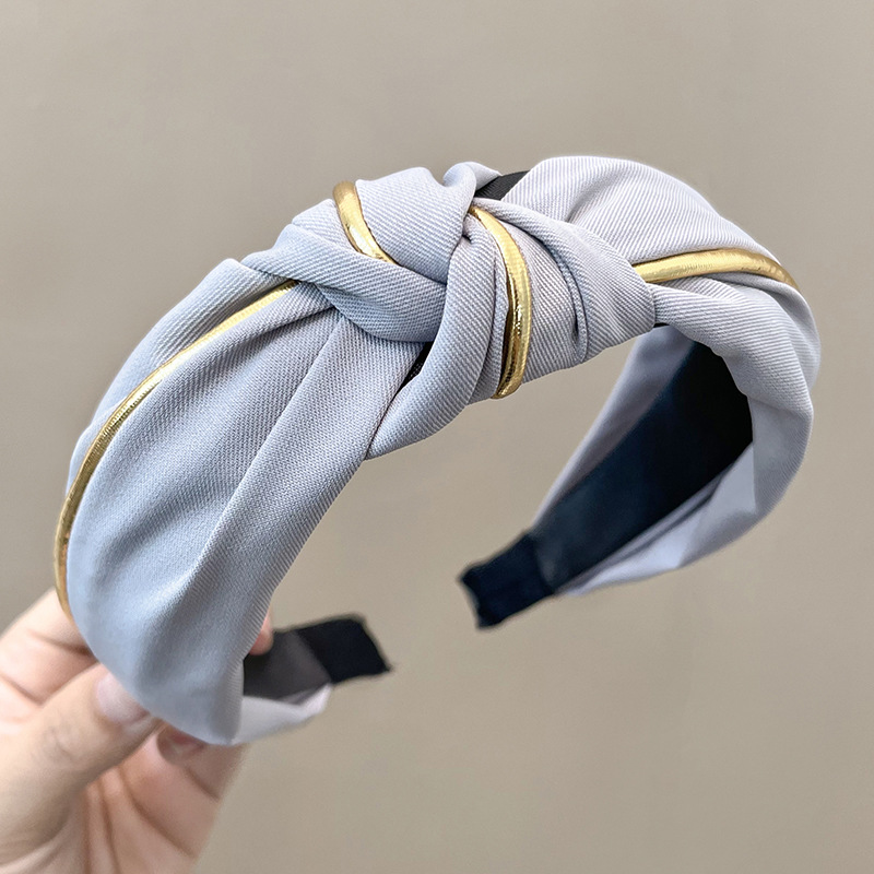 Wide Brim Hair Band Korean Style Internet Celebrity Cross Lace Retro Simple Ins Adult Hair fabric heat press Wide Brim Hair Band Korean Style Internet Celebrity Cross Lace Retro Simple Ins Adult Hair fabric heat press
