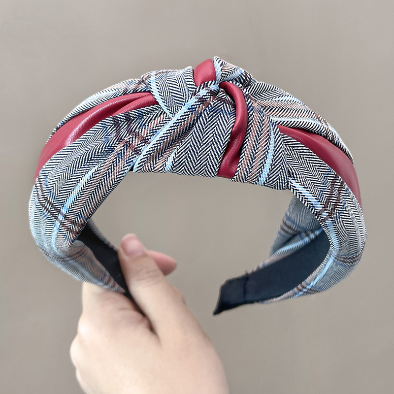 Wide Brim Hair Band Korean Style Internet Celebrity Cross Lace Retro Simple Ins Adult Hair fabric heat press Wide Brim Hair Band Korean Style Internet Celebrity Cross Lace Retro Simple Ins Adult Hair fabric heat press