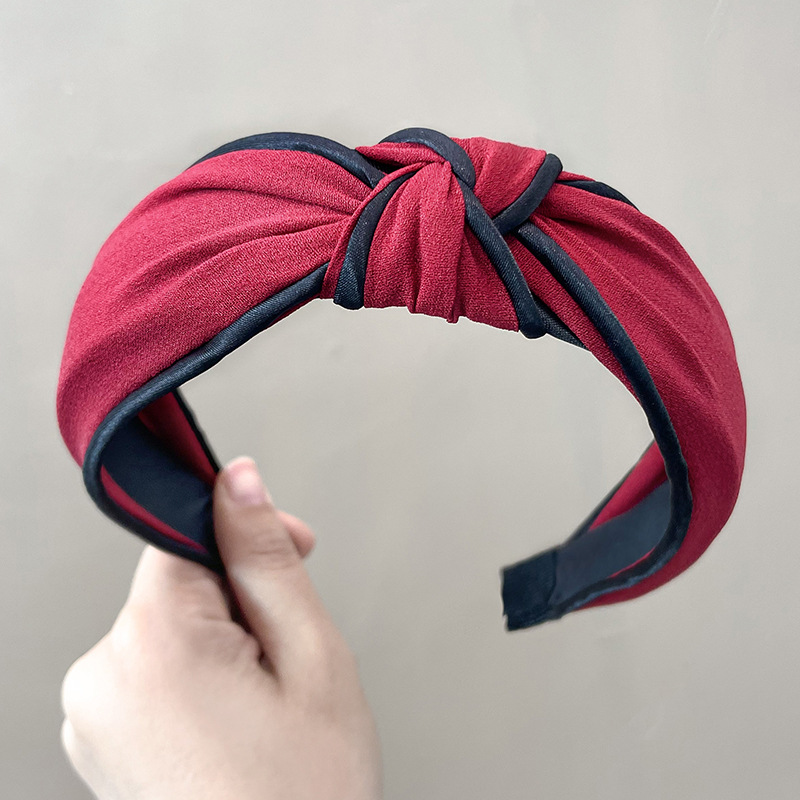 Wide Brim Hair Band Korean Style Internet Celebrity Cross Lace Retro Simple Ins Adult Hair fabric heat press Wide Brim Hair Band Korean Style Internet Celebrity Cross Lace Retro Simple Ins Adult Hair fabric heat press