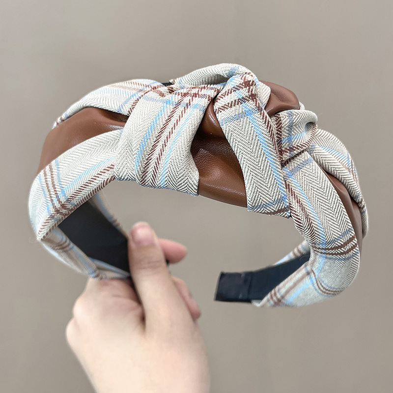 Wide Brim Hair Band Korean Style Internet Celebrity Cross Lace Retro Simple Ins Adult Hair fabric heat press Wide Brim Hair Band Korean Style Internet Celebrity Cross Lace Retro Simple Ins Adult Hair fabric heat press