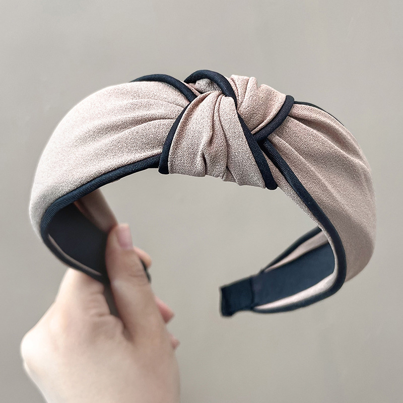 Wide Brim Hair Band Korean Style Internet Celebrity Cross Lace Retro Simple Ins Adult Hair fabric heat press Wide Brim Hair Band Korean Style Internet Celebrity Cross Lace Retro Simple Ins Adult Hair fabric heat press
