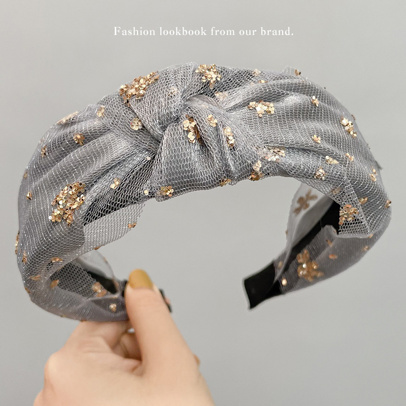 Wide Brim Hair Band Korean Style Internet Celebrity Cross Lace Retro Simple Ins Adult Hair fabric heat press Wide Brim Hair Band Korean Style Internet Celebrity Cross Lace Retro Simple Ins Adult Hair fabric heat press