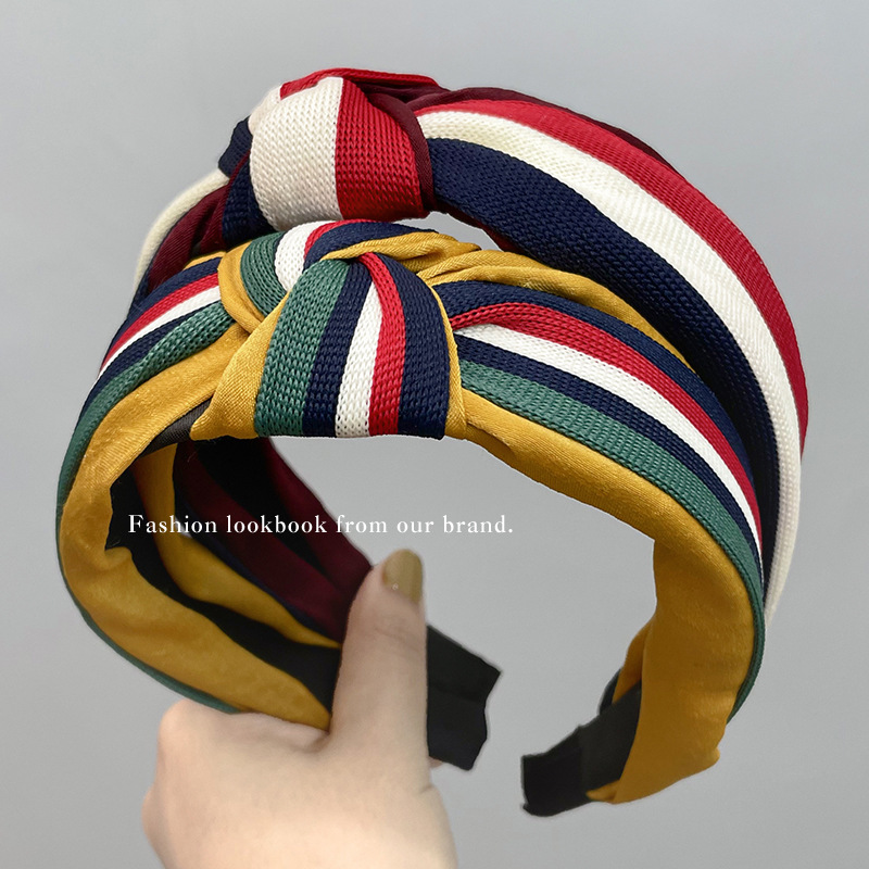 Wide Brim Hair Band Korean Style Internet Celebrity Cross Lace Retro Simple Ins Adult Hair fabric heat press Wide Brim Hair Band Korean Style Internet Celebrity Cross Lace Retro Simple Ins Adult Hair fabric heat press