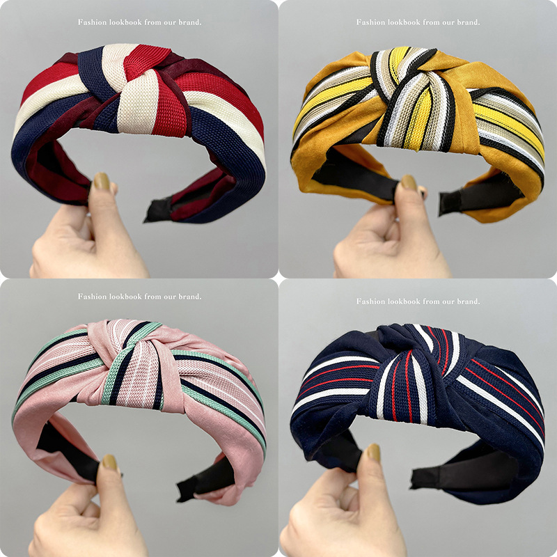Wide Brim Hair Band Korean Style Internet Celebrity Cross Lace Retro Simple Ins Adult Hair fabric heat press Wide Brim Hair Band Korean Style Internet Celebrity Cross Lace Retro Simple Ins Adult Hair fabric heat press