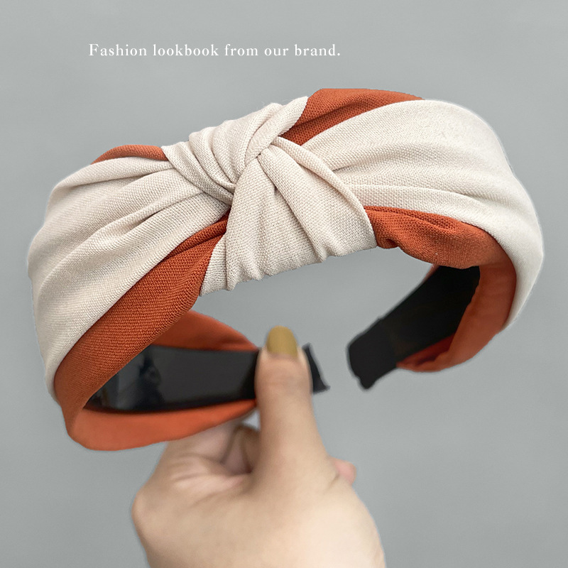 Wide Brim Hair Band Korean Style Internet Celebrity Cross Lace Retro Simple Ins Adult Hair fabric heat press Wide Brim Hair Band Korean Style Internet Celebrity Cross Lace Retro Simple Ins Adult Hair fabric heat press