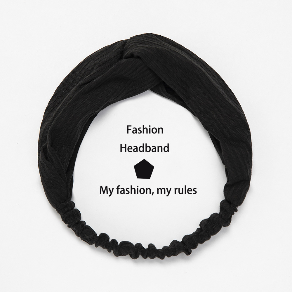 Korean Face Washing Exercise Stretch Makeup Yoga Women Elastic Hair Band Knitted Solid Color fabric heat press Korean Face Washing Exercise Stretch Makeup Yoga Women Elastic Hair Band Knitted Solid Color fabric heat press