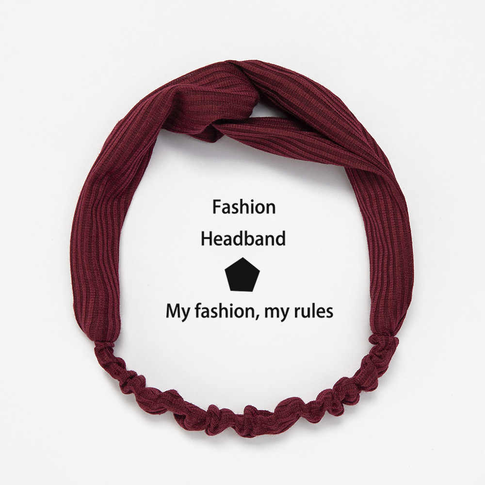 Korean Face Washing Exercise Stretch Makeup Yoga Women Elastic Hair Band Knitted Solid Color fabric heat press Korean Face Washing Exercise Stretch Makeup Yoga Women Elastic Hair Band Knitted Solid Color fabric heat press
