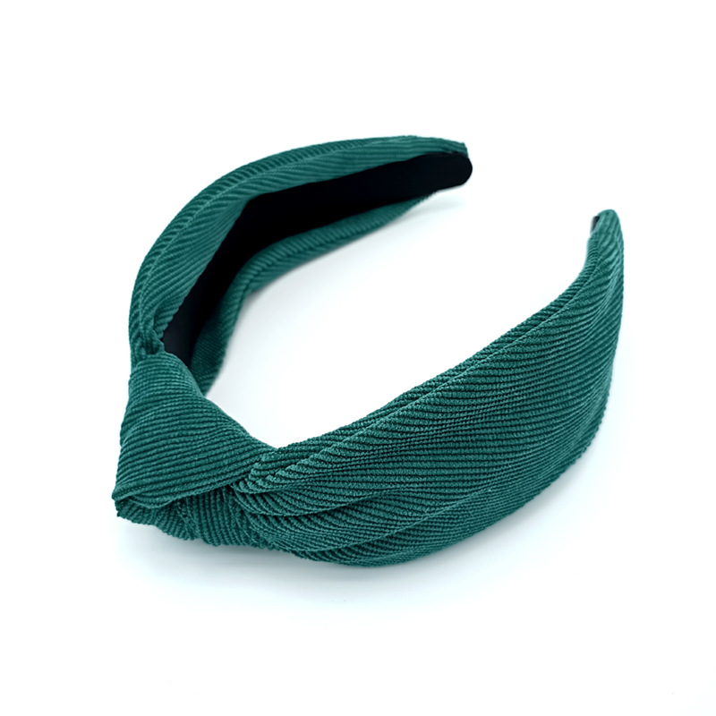European and American New Flannel Headband Wide Edge Cross Headband Knot in the Middle   fabric heat press