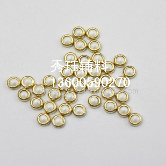 Edge shaped diamond drilling hot chip aluminum half wrapping garment accessories wholesale Edge shaped diamond drilling hot chip aluminum half wrapping garment accessories wholesale