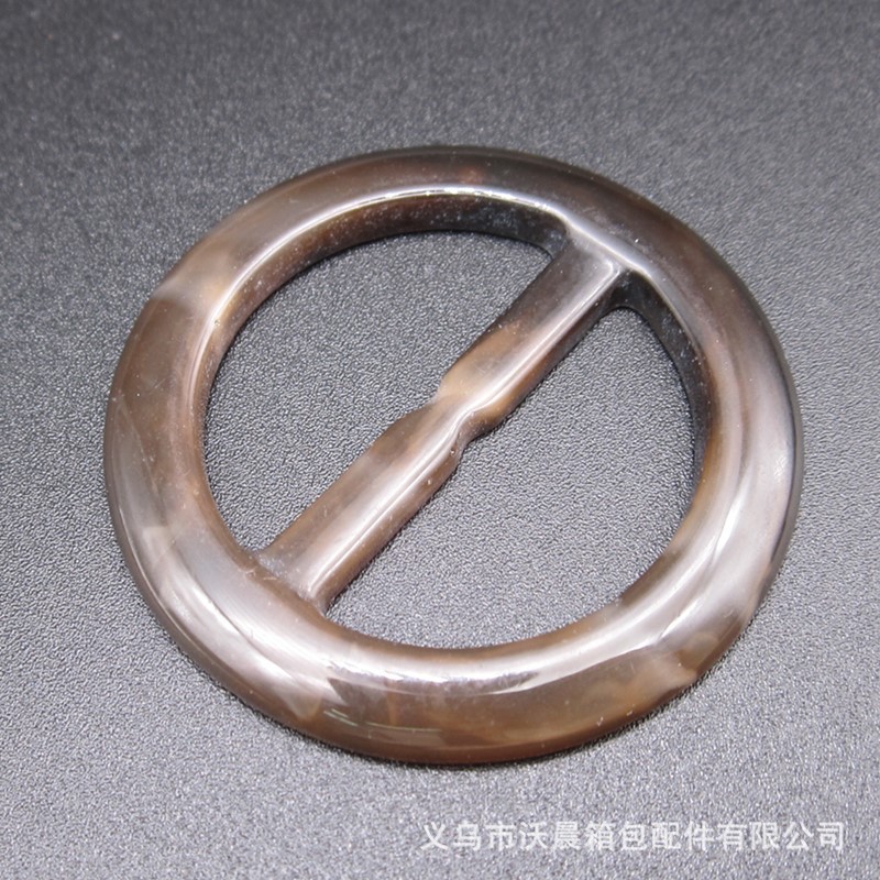 Supply Coat Resin Belt Buckle round Three-Gear Japanese Buckle Silk Scarf Knotted Button T-shirt Corner Knotted Retaining Ring