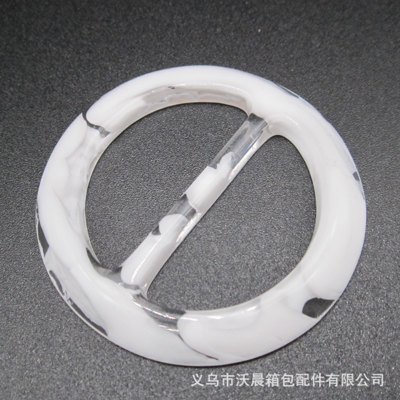 Supply Coat Resin Belt Buckle round Three-Gear Japanese Buckle Silk Scarf Knotted Button T-shirt Corner Knotted Retaining Ring
